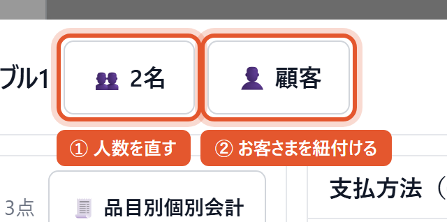 人数・お客さま・来店媒体