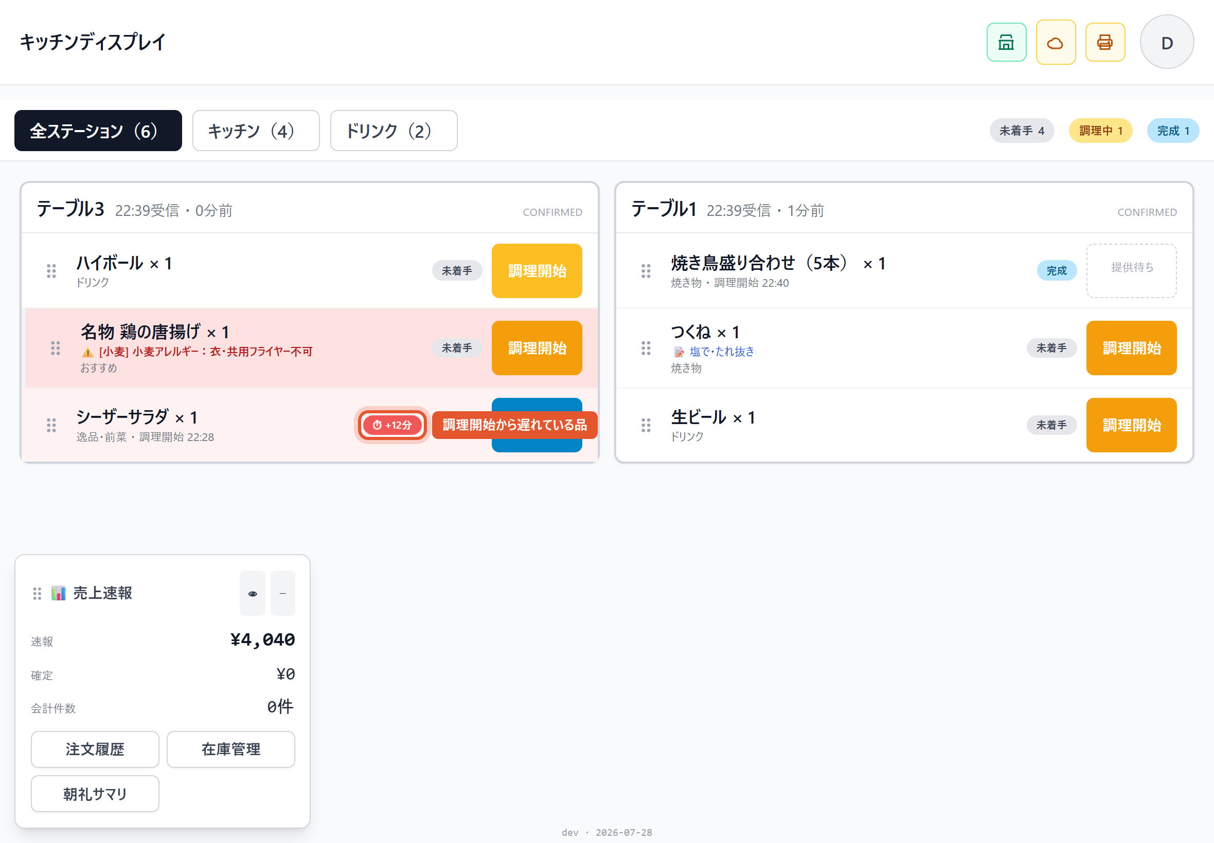 遅れている伝票